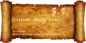 Zoltner Valéria névjegykártya