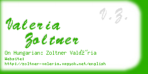 valeria zoltner business card